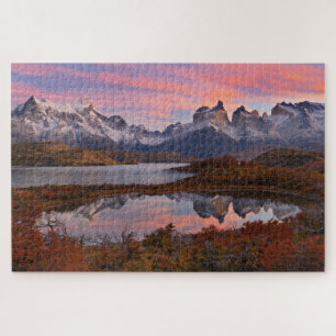 Puzzle Lever de soleil d'automne à Torres del Paine Chili