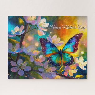 Puzzle Lever de soleil Fête des mères Papillon Fleur de c