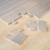 Puzzle Lever de soleil saigné brumeux de lac avec l'île (Côté)