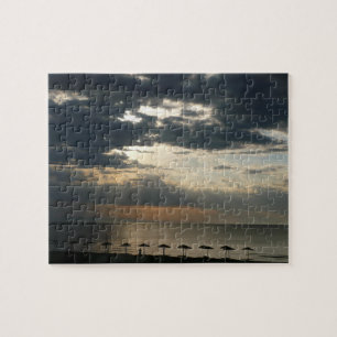 Puzzle Lever de soleil sur la plage en Grèce Paysage mari
