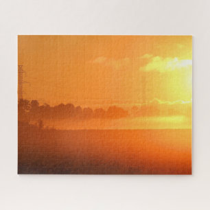 Puzzle Lever du matin avec brouillard