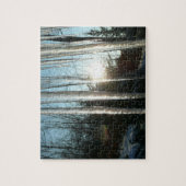 Puzzle Lever du soleil à travers Icicles hiver Photograph (Vertical)