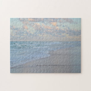 Puzzle Lever du soleil sur la plage, eau calme, artistiqu