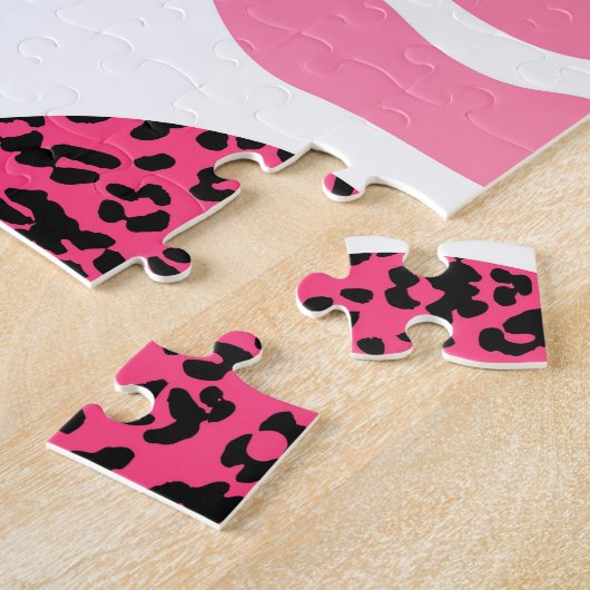 Puzzle Lèvres scintillantes : Motif de mode Leopard (Côté)