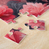 Puzzle Lévrier Afghan avec des Roses - Saint-Valentin  (Côté)