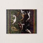 Puzzle Lévriers médiévaux dans les bois profonds (Horizontal)