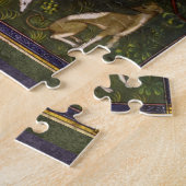 Puzzle Lévriers médiévaux dans les bois profonds (Côté)