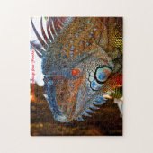 Puzzle Lézard Iguane Floride . Vœux de Noël (Vertical)