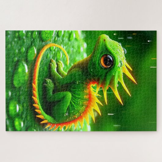 Puzzle Lézard vert (Horizontal)