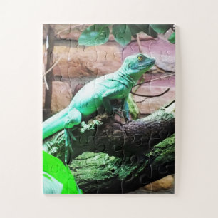 Puzzle Lézard vert