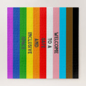 Puzzle LGBTQ personnalisable Progrès Fierté drapeau Arc-e (Horizontal)