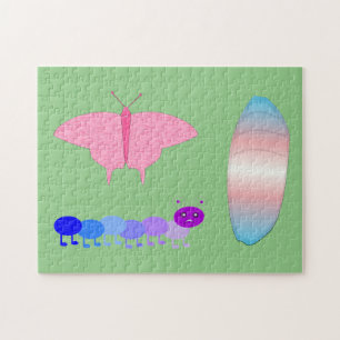 Puzzle LGBTQIA Transgenre Fierté Caterpillar to Butfly
