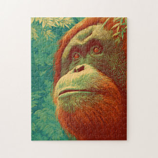 Puzzle L'habitant de la forêt - Orang-outan, art japonais