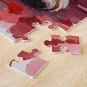 Puzzle Lhasa Apso Saint-Valentin Chien Assis avec des Cœu (Côté)