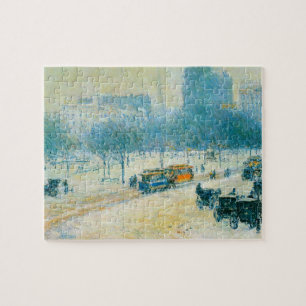 Puzzle L'Hiver à Union Square par Frederick Childe Hassam