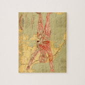 Puzzle L'homme du commerce Carte des États-Unis (1889) (Vertical)