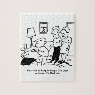 Puzzle L'homme obèse inapte en surpoids essaie de garder