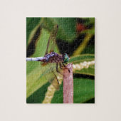 Puzzle libellule avec fleurs blanches (Vertical)