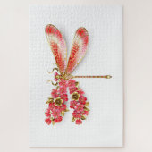 Puzzle libellule de fleurs avec sakura de bijoux (Vertical)