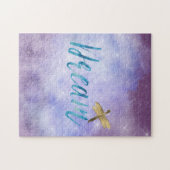 Puzzle Libellule dorée Purple Aqua Dream (Horizontal)