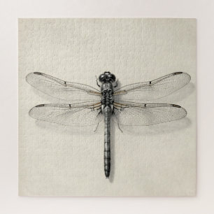 Puzzle Libellule métallique détaillée entomologique vinta