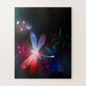 Puzzle libellule rouge brillante (Vertical)
