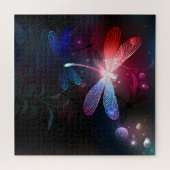 Puzzle libellule rouge brillante (Horizontal)