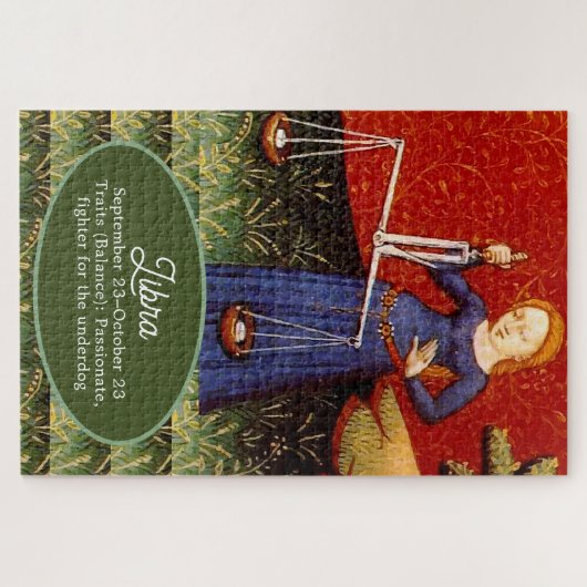 Puzzle Libra Zodiac Signal Échelles Anniversaire (Horizontal)