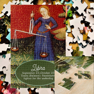 Puzzle Libra Zodiac Signal Échelles Anniversaire