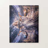 Puzzle Libra Zodiac with Celestial Maiden Holding the Sca (Vertical)