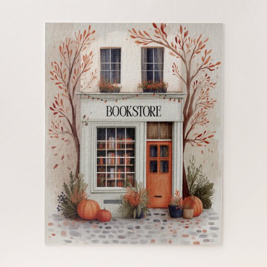 Puzzle Librairie d'automne cosy (Vertical)
