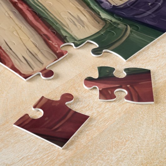 Puzzle Librairie drôle de Dachshund Lecture Amant du chie (Côté)