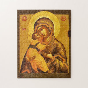 Puzzle L'icône orthodoxe de la Théotokos et de l'Enfant J