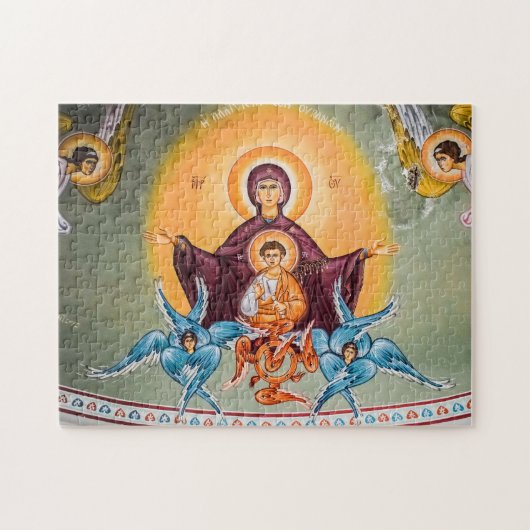 Puzzle L'icône Theotokos et Christ Child avec Tcherubims (Horizontal)