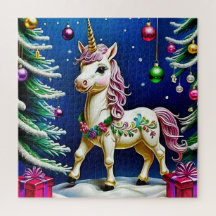 licorne à noël