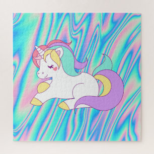 Puzzle Licorne Arc-en-Ciel Holographique Tendance
