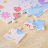Puzzle Licorne Arc-en-Ciel Nom Personnalisé Enfants  (Côté)