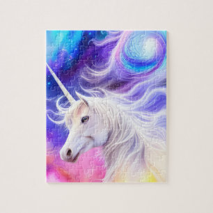 Puzzle Licorne Blanche Jolie