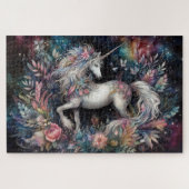 Puzzle Licorne Céleste avec Botaniques (Horizontal)