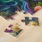 Puzzle Licorne Florale Majestueuse (Côté)