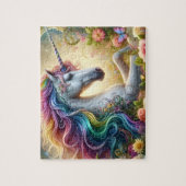 Puzzle Licorne Florale Majestueuse (Vertical)