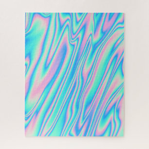 Puzzle Licorne holographique abstraite tendance