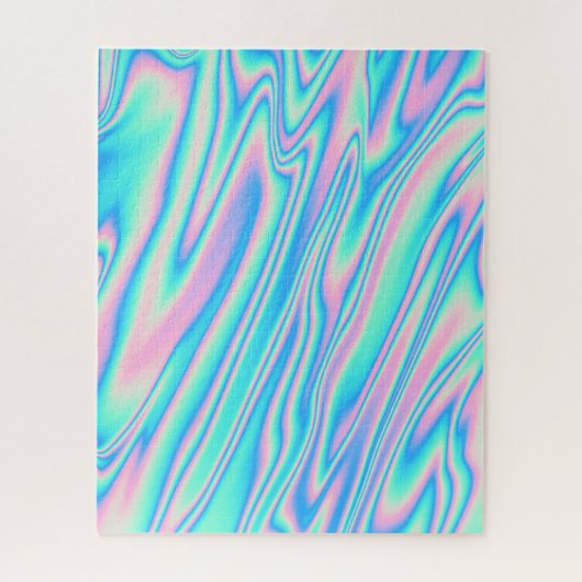 Puzzle Licorne holographique abstraite tendance (Vertical)