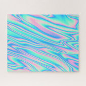 Puzzle Licorne holographique abstraite tendance (Horizontal)