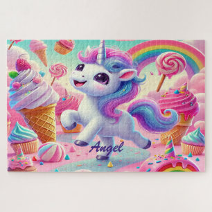 Puzzle Licorne Mignonne Kawaii, Cupcakes, Arc-en-ciel