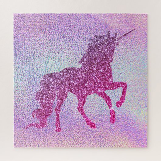 Puzzle Licorne pailletée abstraite tendance (Vertical)