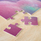 Puzzle licorne rose et bleue mignonne (Côté)