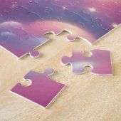 Puzzle licorne rose et bleue mignonne (Côté)