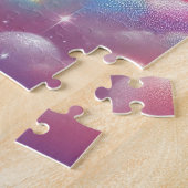 Puzzle licorne rose et bleue mignonne (Côté)