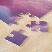 Puzzle licorne rose et bleue mignonne (Côté)